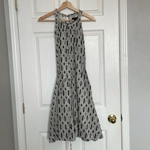 Banana Republic Geo pleated halter dress